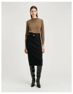 Veronika Maine Milano Pencil Skirt in Black