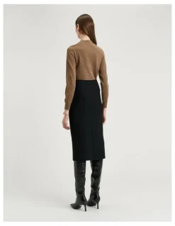 Veronika Maine Milano Pencil Skirt in Black