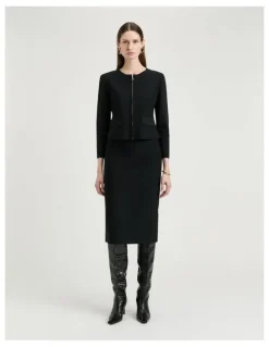 Veronika Maine Milano Pencil Skirt in Black