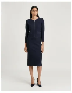 Veronika Maine Milano Pencil Skirt in Ink