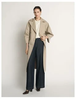 Veronika Maine Wool Cocoon Sleeve Trench