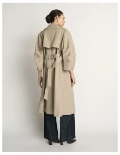 Veronika Maine Wool Cocoon Sleeve Trench