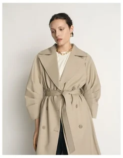 Veronika Maine Wool Cocoon Sleeve Trench
