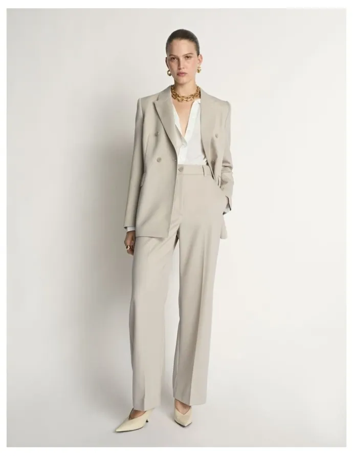Veronika Maine Wool Double Breasted Blazer