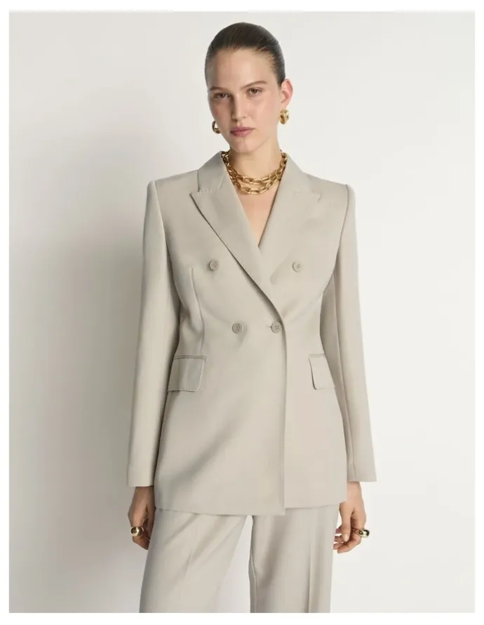 Veronika Maine Wool Double Breasted Blazer