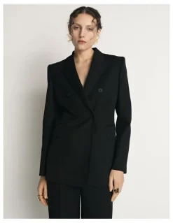 Veronika Maine Wool Double Breasted Blazer