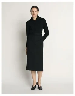 Veronika Maine Wool Pencil Skirt