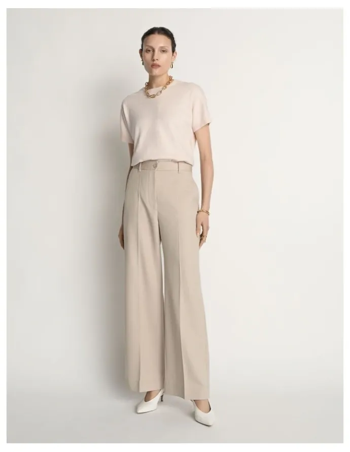 Veronika Maine Wool Wide Leg Pant