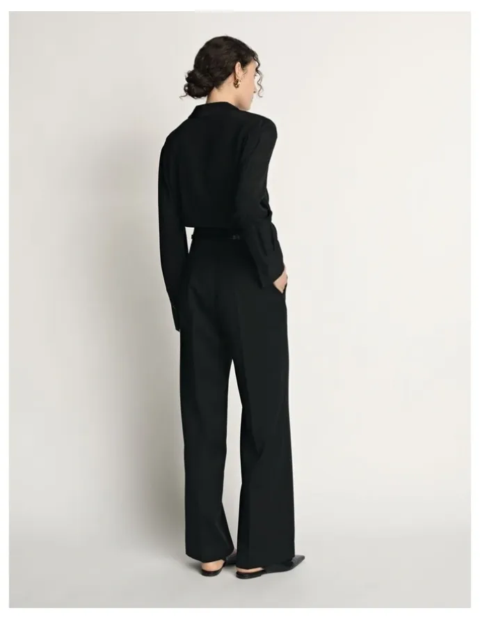 Veronika Maine Wool Wide Leg Pant