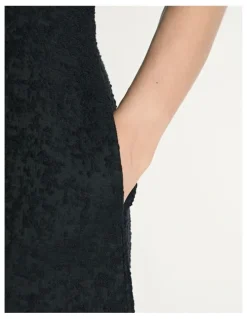 Veronika Maine Boucle Tuck Sleeve Dress