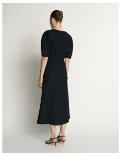 Veronika Maine Boucle Tuck Sleeve Dress