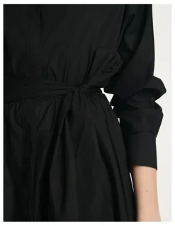 Veronika Maine Cotton Tie Belt Shirtdress
