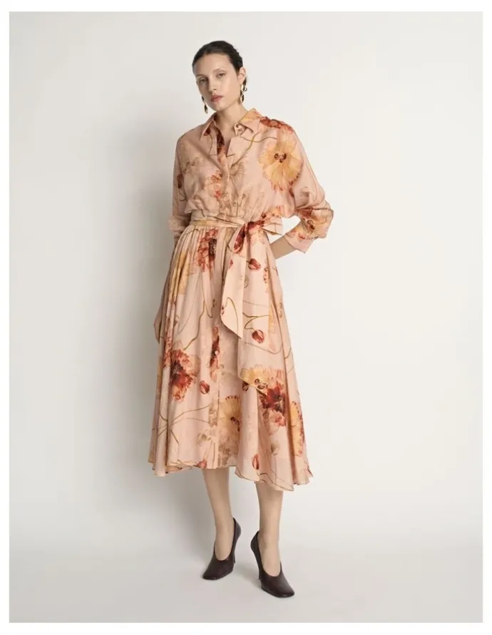 Veronika Maine Whisper Poppy Shirtdress