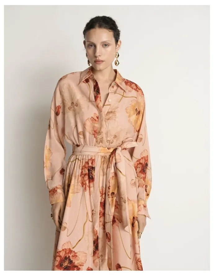Veronika Maine Whisper Poppy Shirtdress
