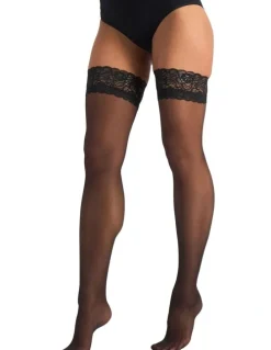 Voodoo Lace Top Stay Up Stockings in Black