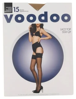 Voodoo Lace Top Stay Up Stockings in Black