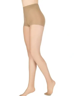 Voodoo Shine Firm Control Sheer 15 Denier Tight 3 Pack in Jabou Brown