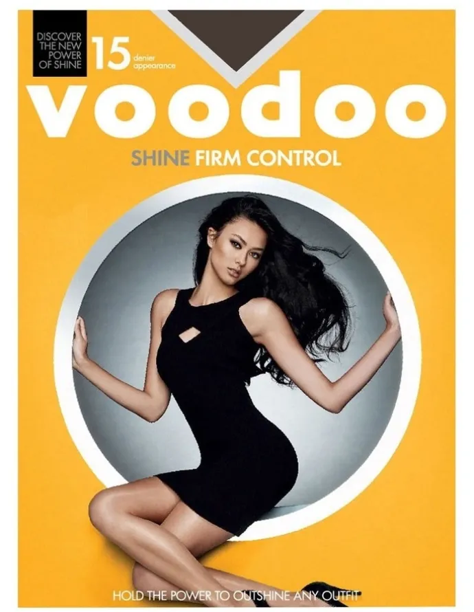 Voodoo Shine Firm Control Sheer 15 Denier Tight in Black