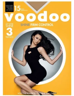 Voodoo Shine Firm Control Sheer 15 Denier in Tight Light Brown