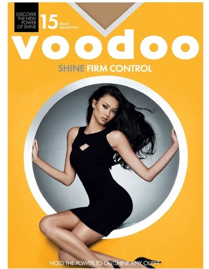 Voodoo Shine Firm Control Sheer 15 Denier Tight in Dark Brown