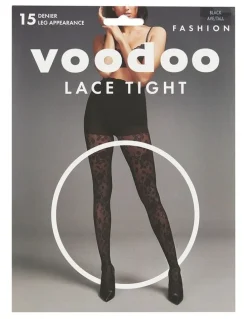 Voodoo Voodoo Lace Tights in Black