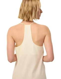 Wanderluxe Sleepwear Limoncello Long Slip Dress Camisiole in Lemon