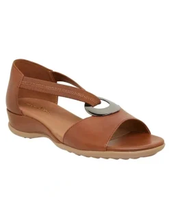 Wide Steps Caroline Mid Brown Glove Sandals