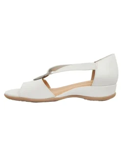 Wide Steps Caroline White Glove Sandals