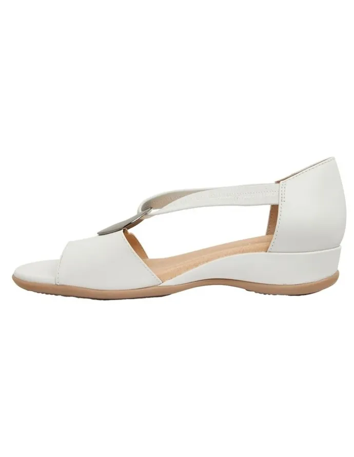 Wide Steps Caroline White Glove Sandals