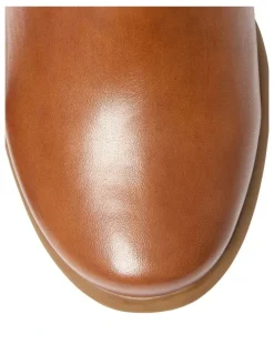 Wide Steps Delmar Boots in Mid Brown Leather