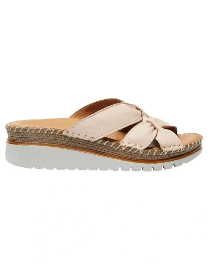 Wide Steps Hannah Sandals in Blush Glove