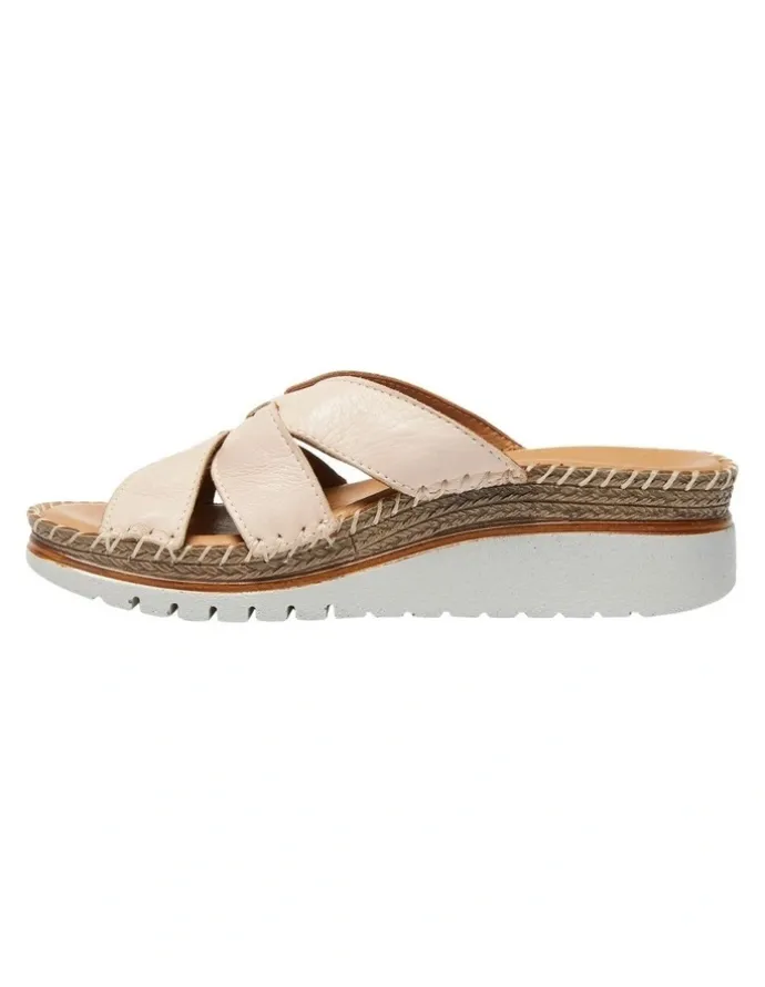 Wide Steps Hannah Sandals in Blush Glove