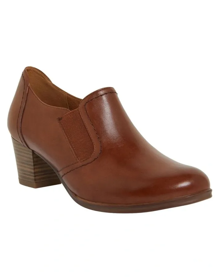 Wide Steps Harris Mid Brown Glove / Elastic Shoes