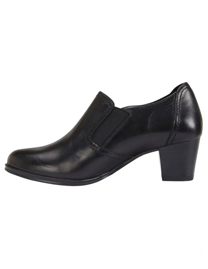 Wide Steps Harris Shoes in Black Glove/Elastic