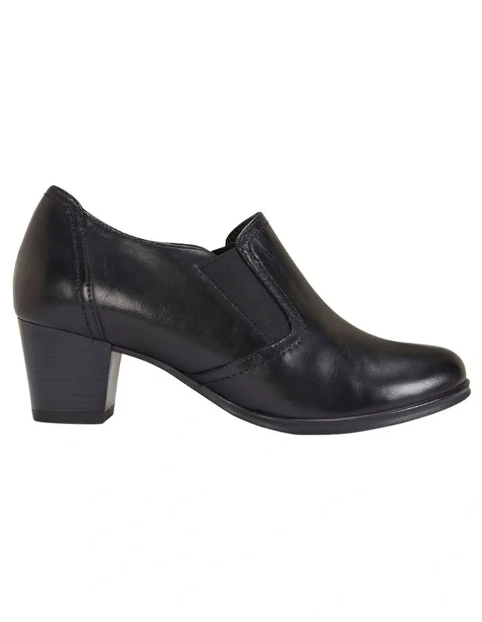 Wide Steps Harris Shoes in Black Glove/Elastic