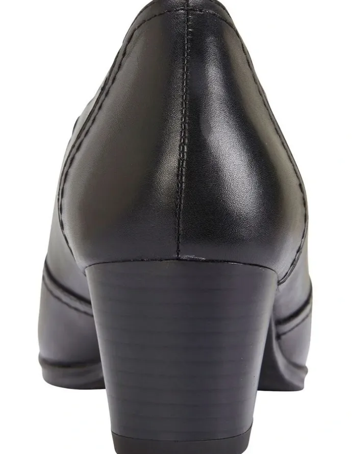 Wide Steps Harris Shoes in Black Glove/Elastic