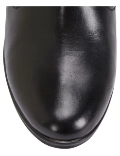 Wide Steps Harris Shoes in Black Glove/Elastic