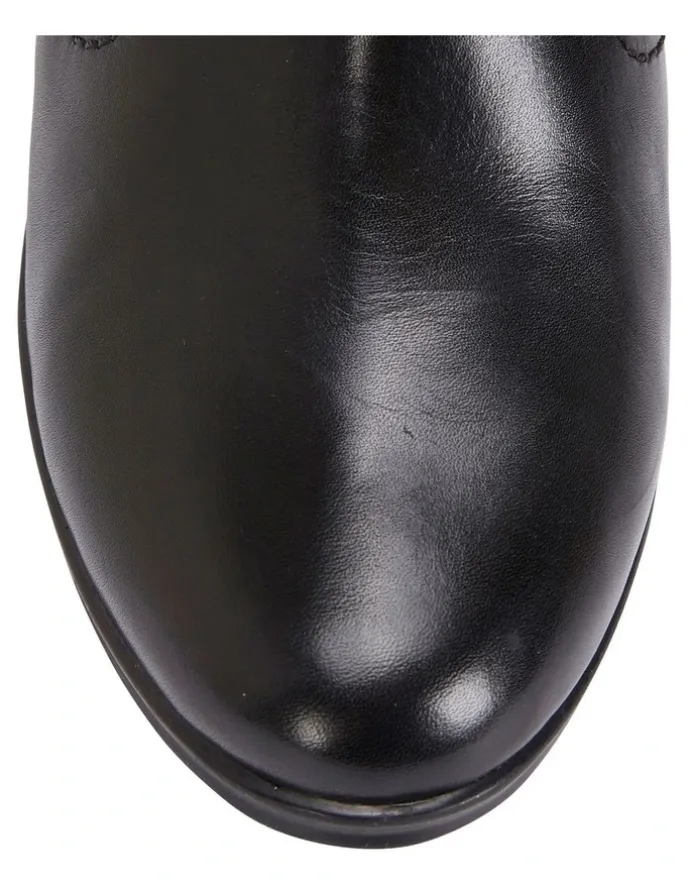 Wide Steps Harris Shoes in Black Glove/Elastic