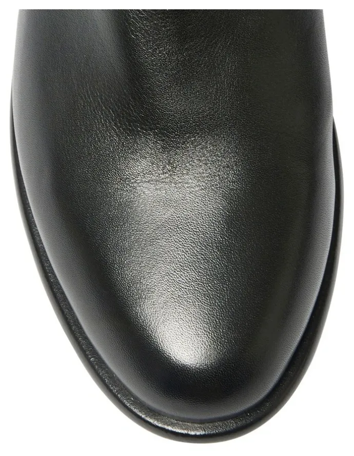 Wide Steps Langley Knee Boots in Black