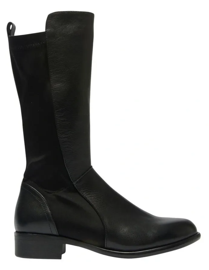 Wide Steps Leroy Knee High Boot in Black Glove