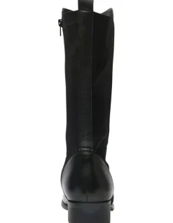Wide Steps Leroy Knee High Boot in Black Glove