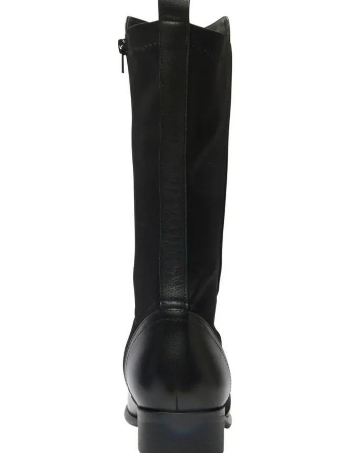 Wide Steps Leroy Knee High Boot in Black Glove