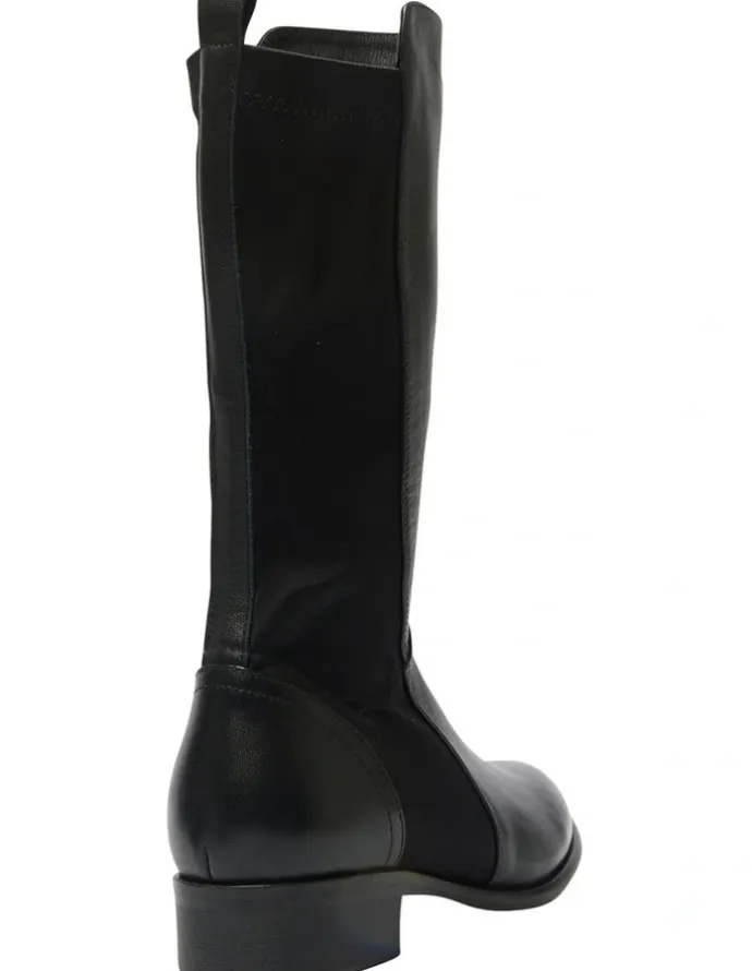 Wide Steps Leroy Knee High Boot in Black Glove