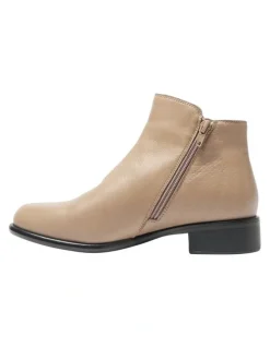 Wide Steps Lorenzo Boots in Taupe Leather