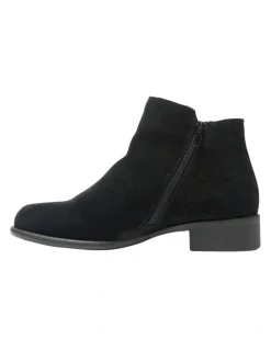 Wide Steps Lorenzo Boots in Black Suede