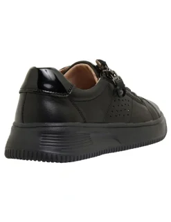 Wide Steps Novella Black/Black Patent Sneakers