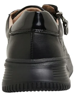 Wide Steps Novella Black/Black Patent Sneakers