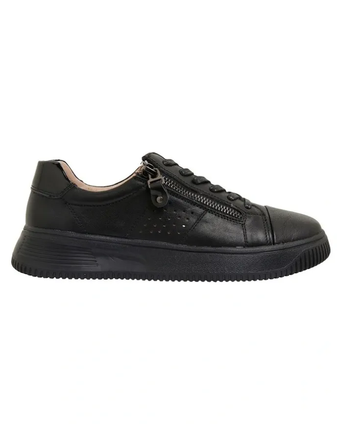 Wide Steps Novella Black/Black Patent Sneakers