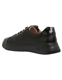 Wide Steps Novella Black/Black Patent Sneakers