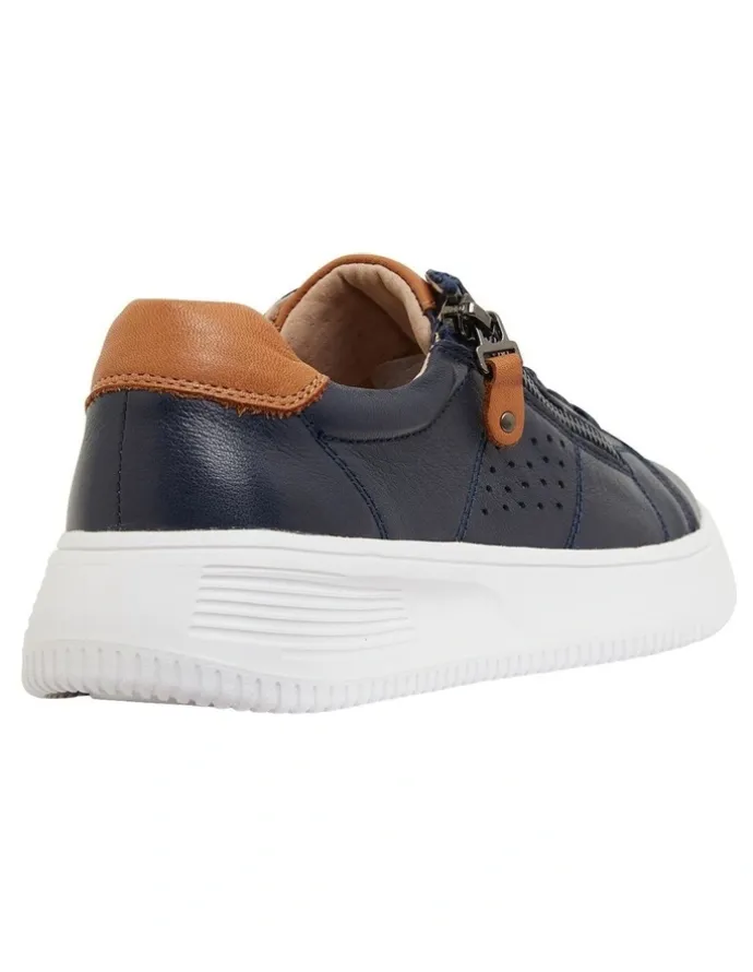 Wide Steps Novella Navy/Tan Glove Sneakers